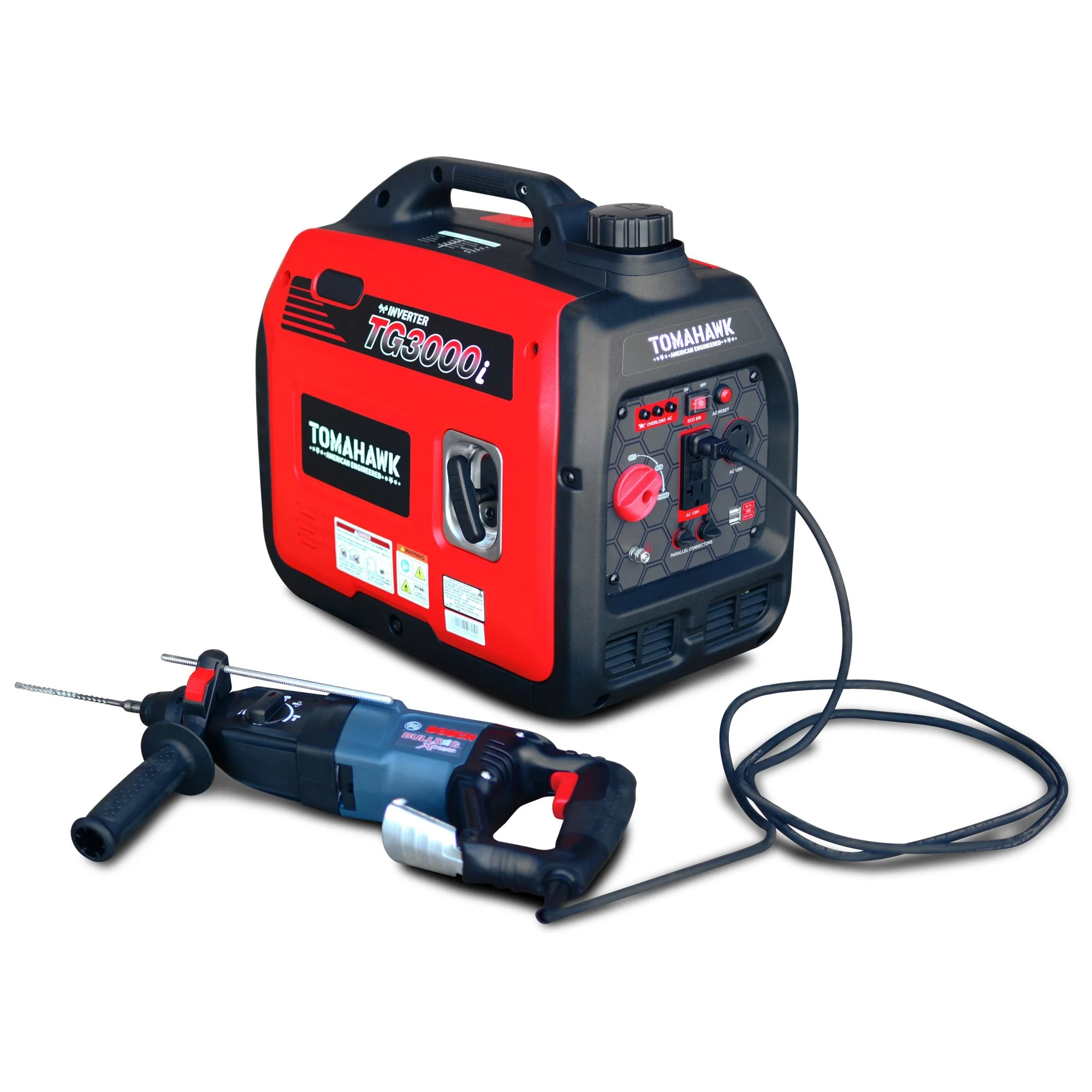 Tomahawk Power 3000 Watt Inverter Generator Super Quiet Portable Gas Power Professional Use - Image 15