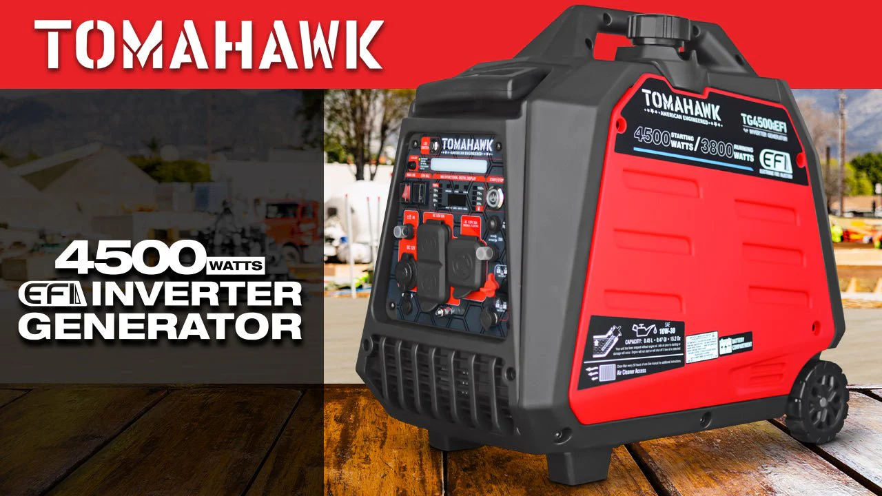 Tomahawk Power 4500 Watt Inverter Generator Electronic Fuel Injection EFI Super Quiet Portable Gas Power Professional Use - Image 4