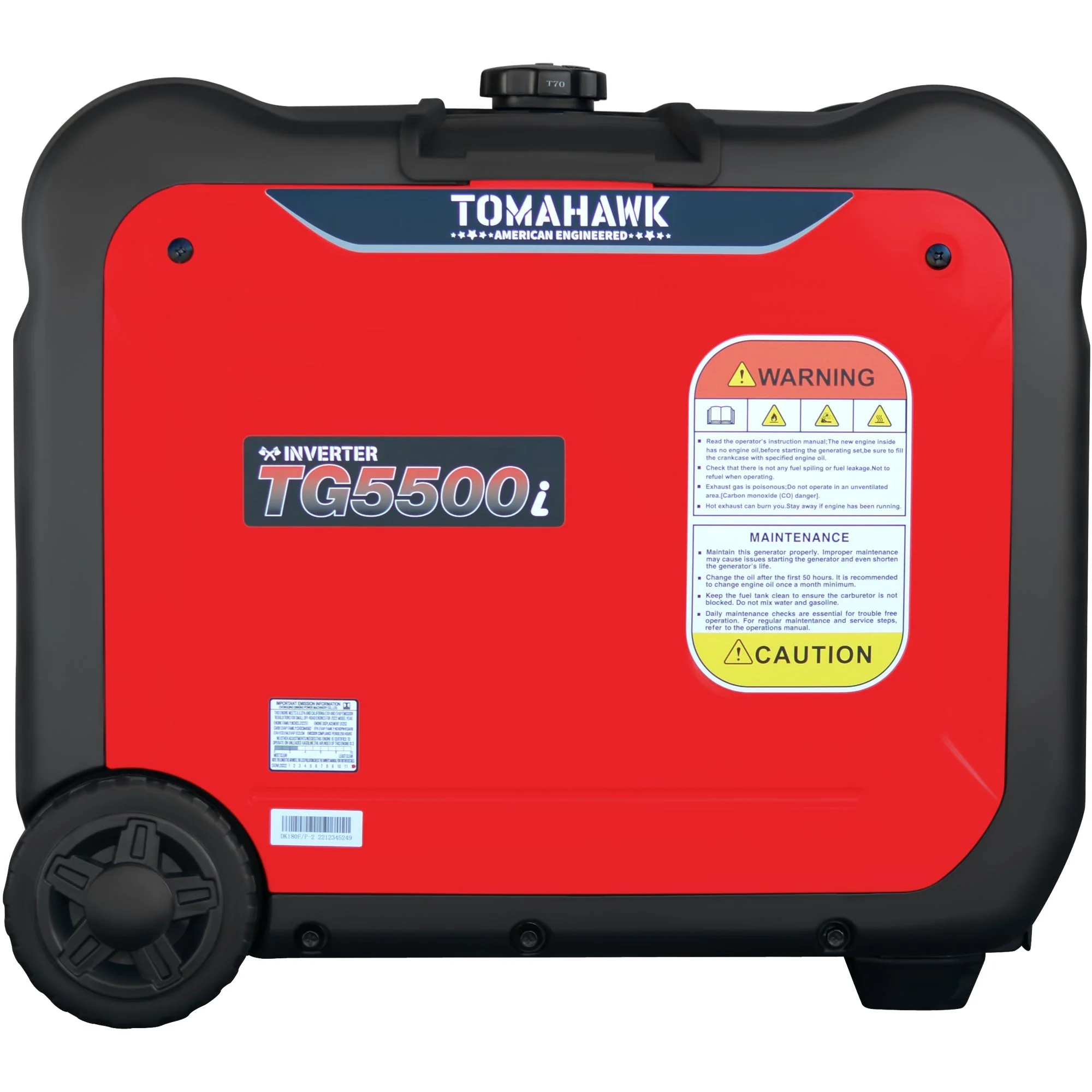 Tomahawk Power 5500 Watt Inverter Generator Super Quiet Portable Gas Power Professional Use - Image 10