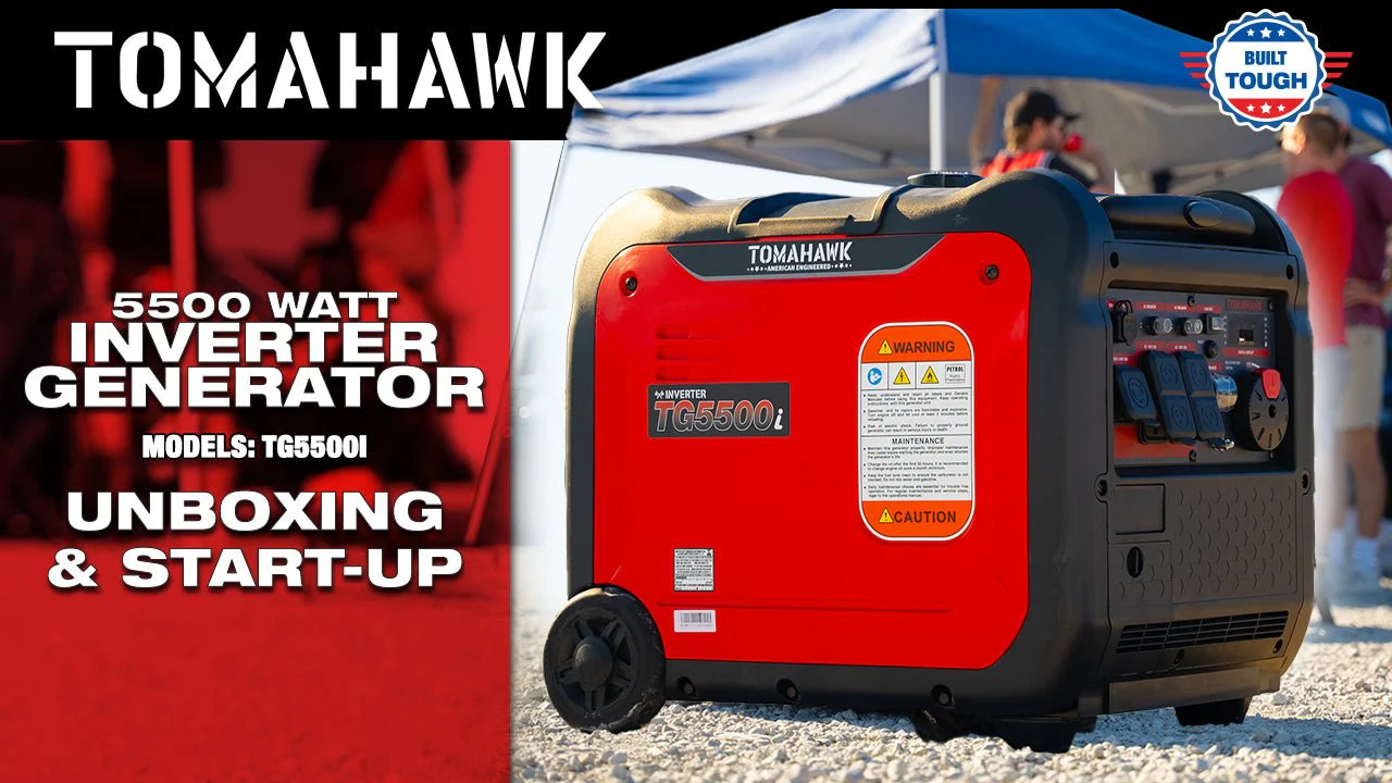 Tomahawk Power 5500 Watt Inverter Generator Super Quiet Portable Gas Power Professional Use - Image 3