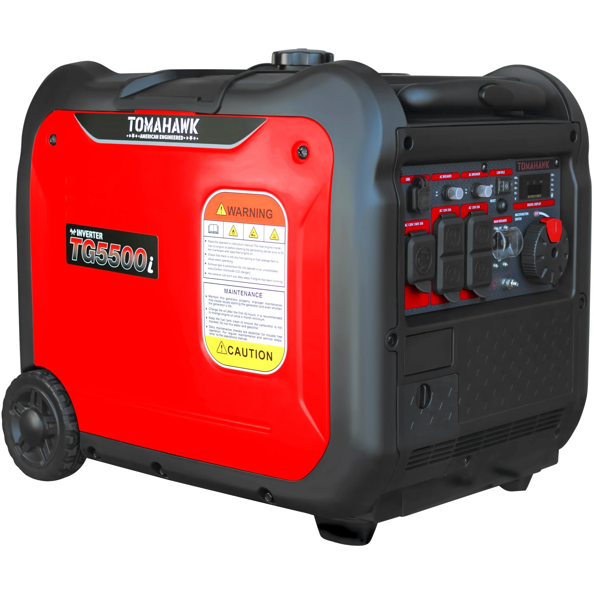 Tomahawk Power 5500 Watt Inverter Generator Super Quiet Portable Gas Power Professional Use - Image 8