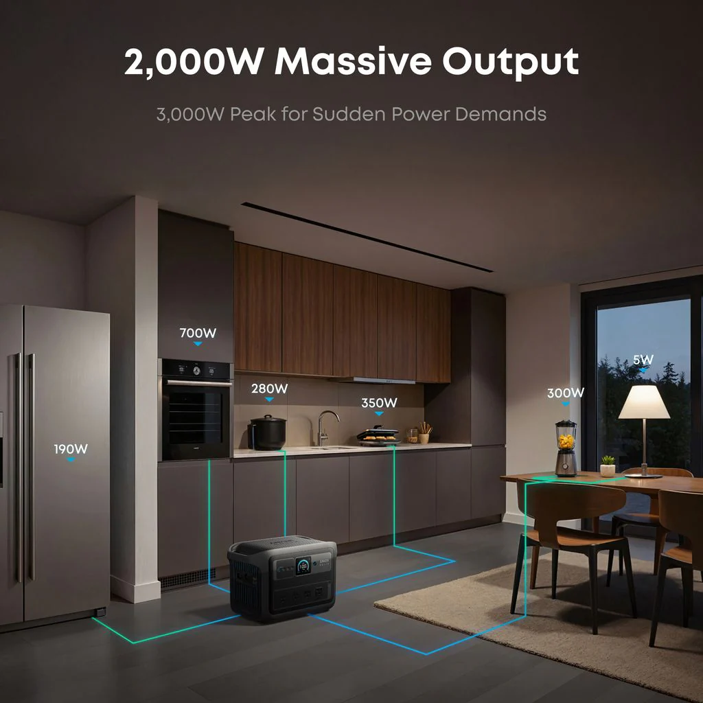 Anker SOLIX C1000 Gen2 2000W 1024Wh Portable Power Station - Image 11