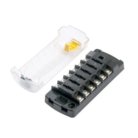 Blue Sea 5035 ST Blade Fuse Block w/Cover - 6 Circuit Independent w/o Negative Bus