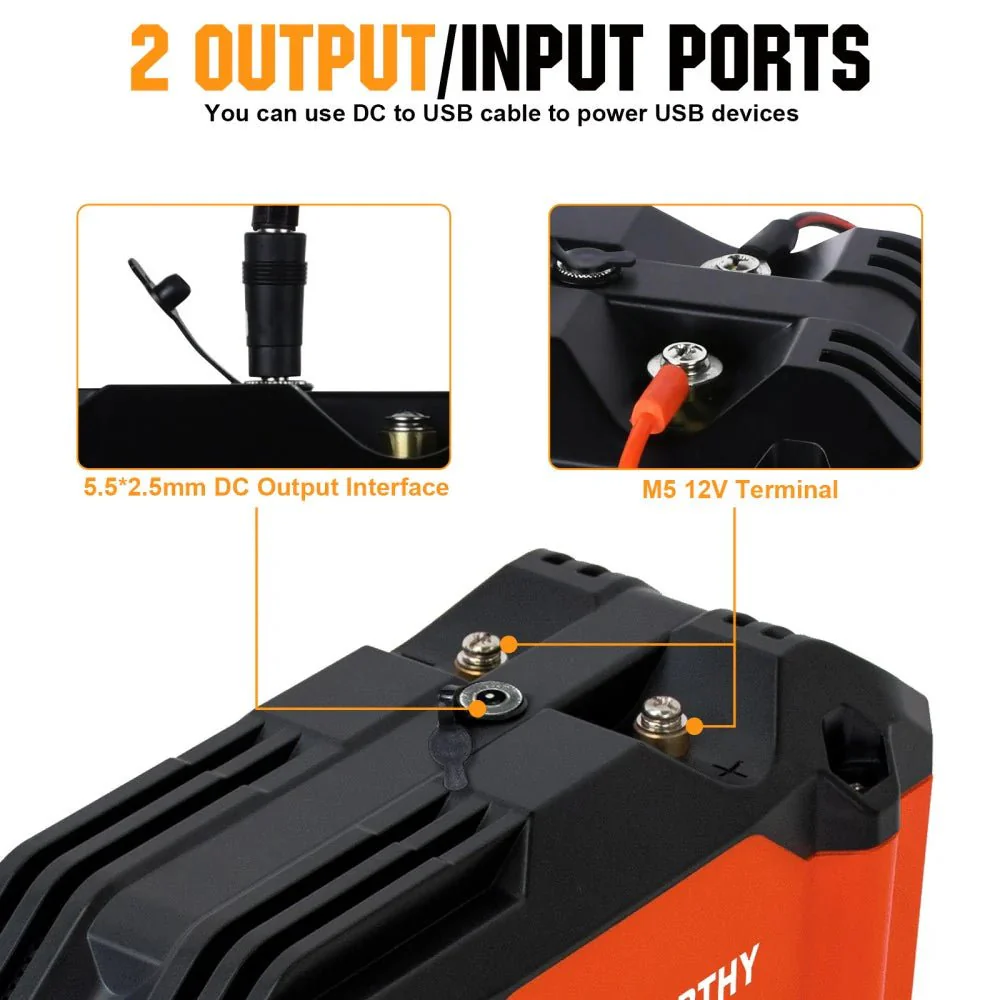 ECO-WORTHY 12V 20Ah Portable LiFePO4 Deep Cycle Rechargeable Battery - Image 5