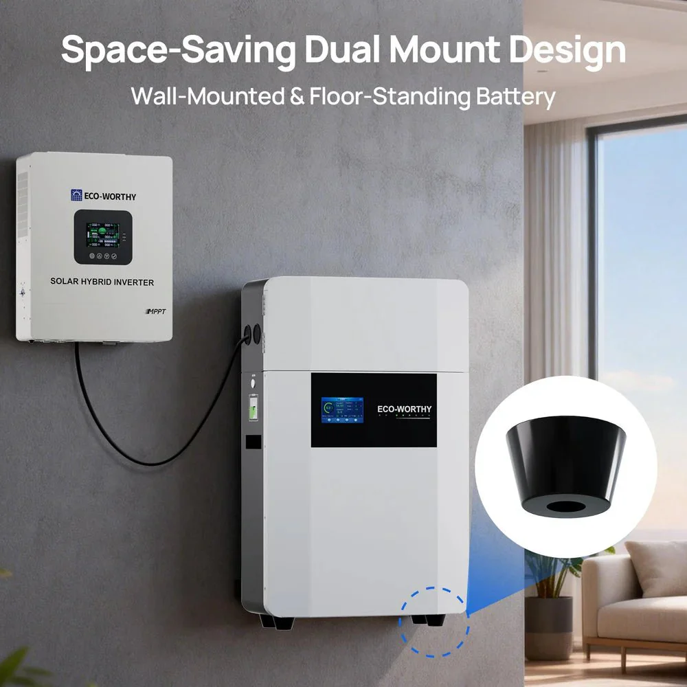 ECO-WORTHY 48V 100AH WallMount Indoor Battery With Conduit Box - Image 10