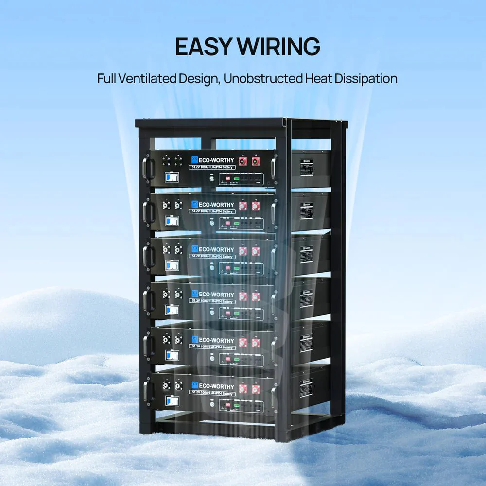 ECO-WORTHY 6-Layer 19 Inch Rack for 3U Server Rack Battery - Image 4
