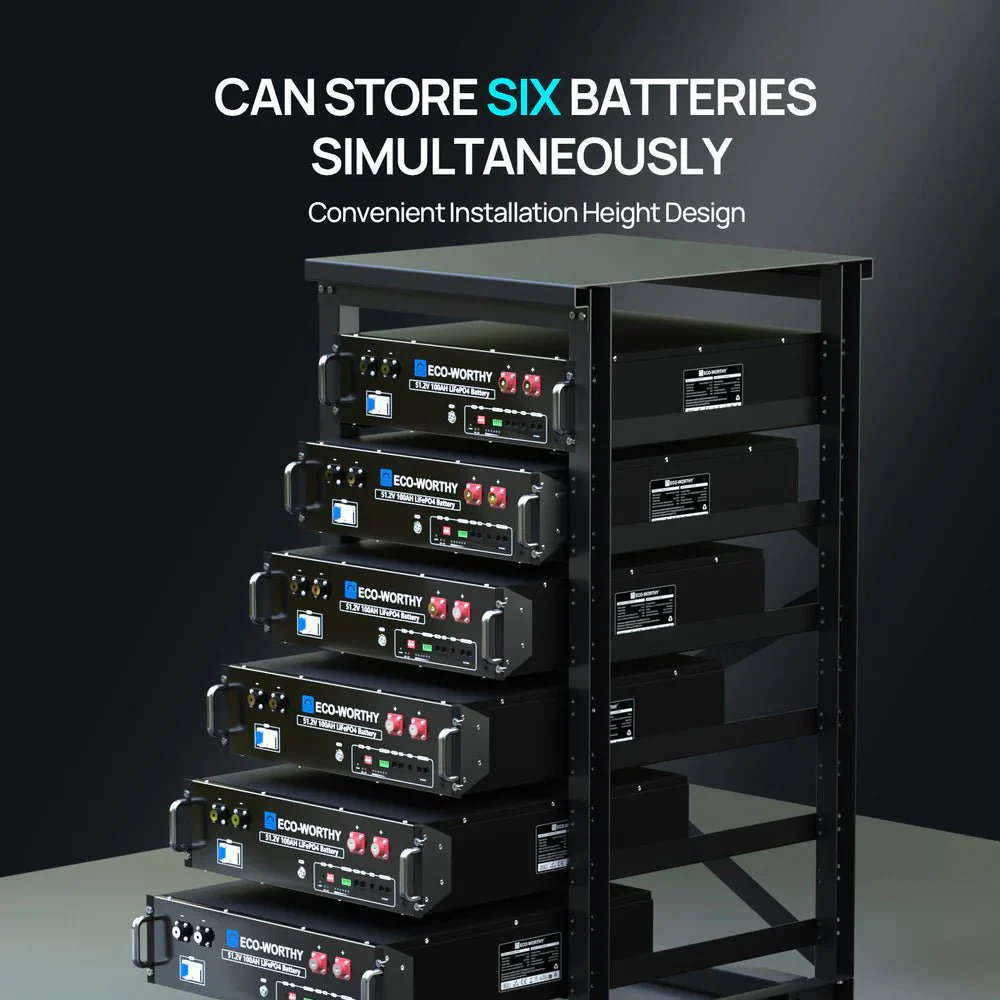 ECO-WORTHY 6-Layer 19 Inch Rack for 3U Server Rack Battery - Image 5