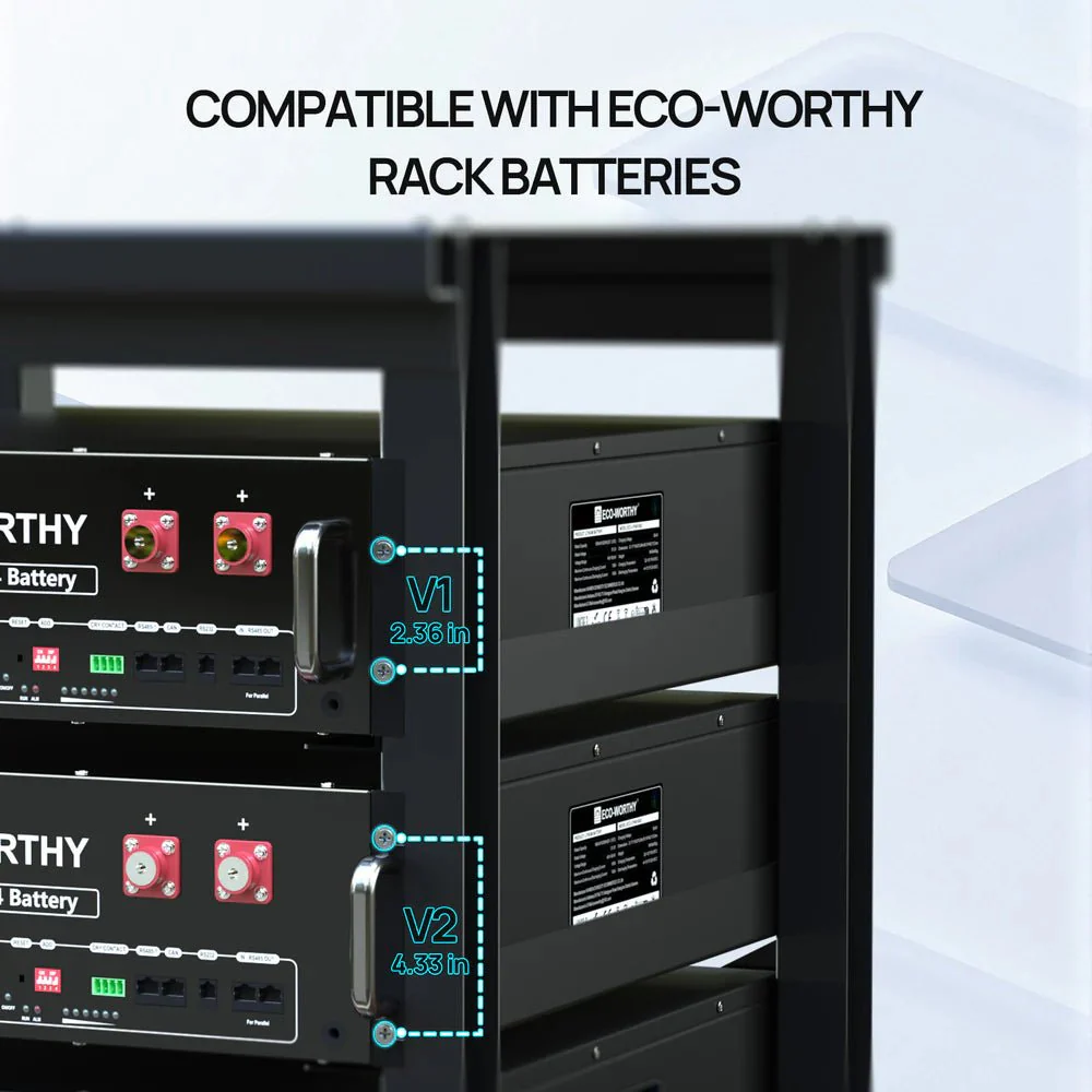 ECO-WORTHY 6-Layer 19 Inch Rack for 3U Server Rack Battery - Image 6