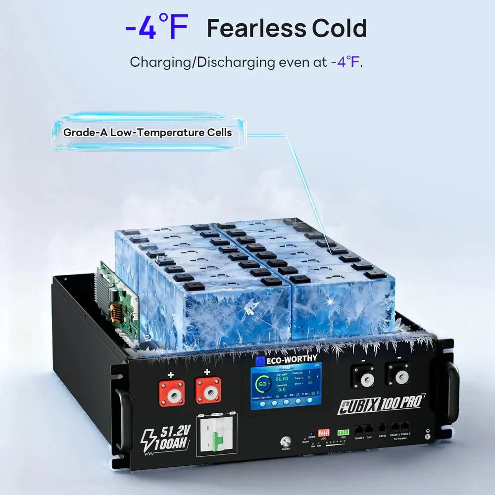 ECO-WORTHY Cubix 100 Pro 51.2V 100AH Server Rack Battery - Image 7