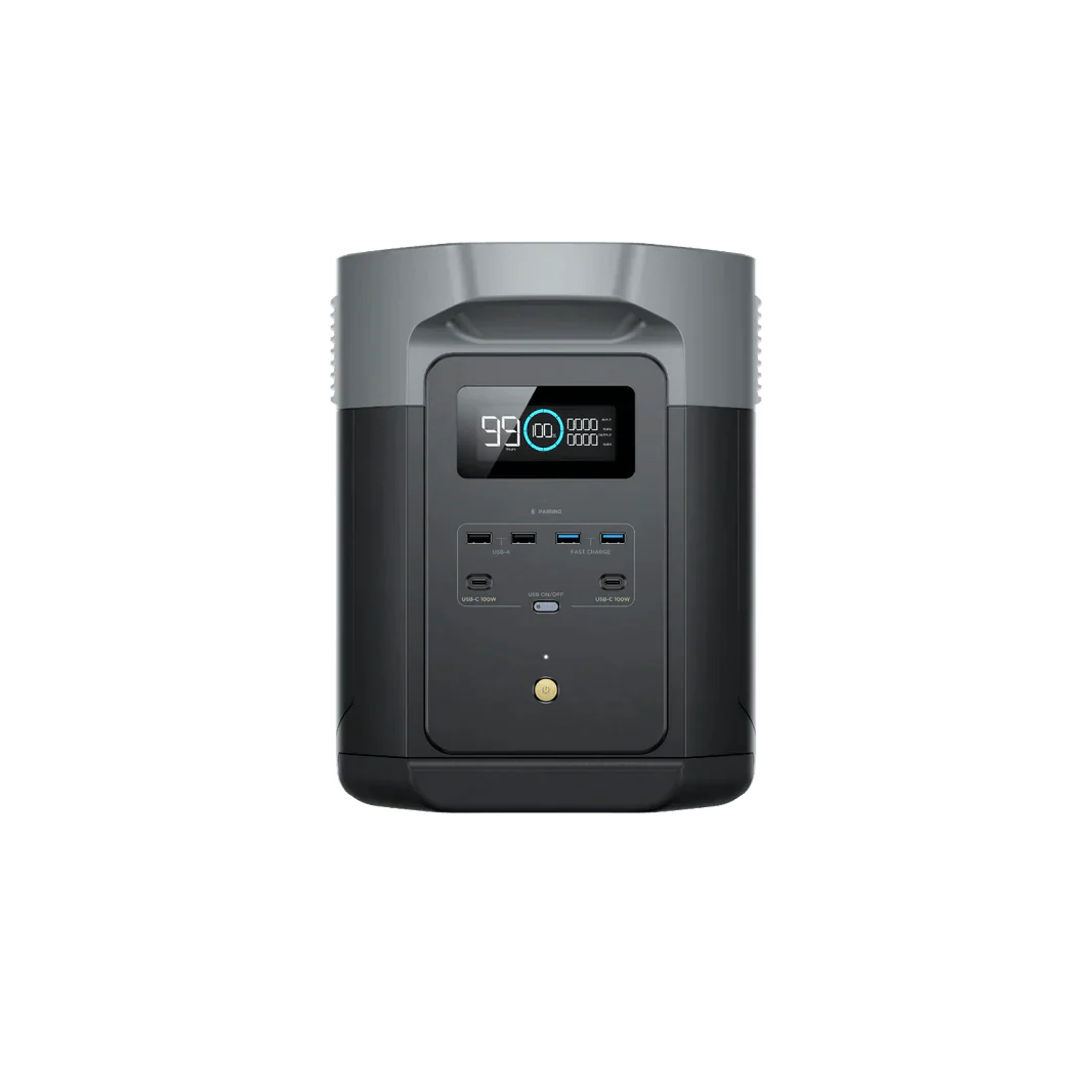 EcoFlow Delta 2 Max 2048Wh 2400W LiFePO4 Solar Generator + 100W Portable Monocrystalline Solar Panels Kit - Image 5