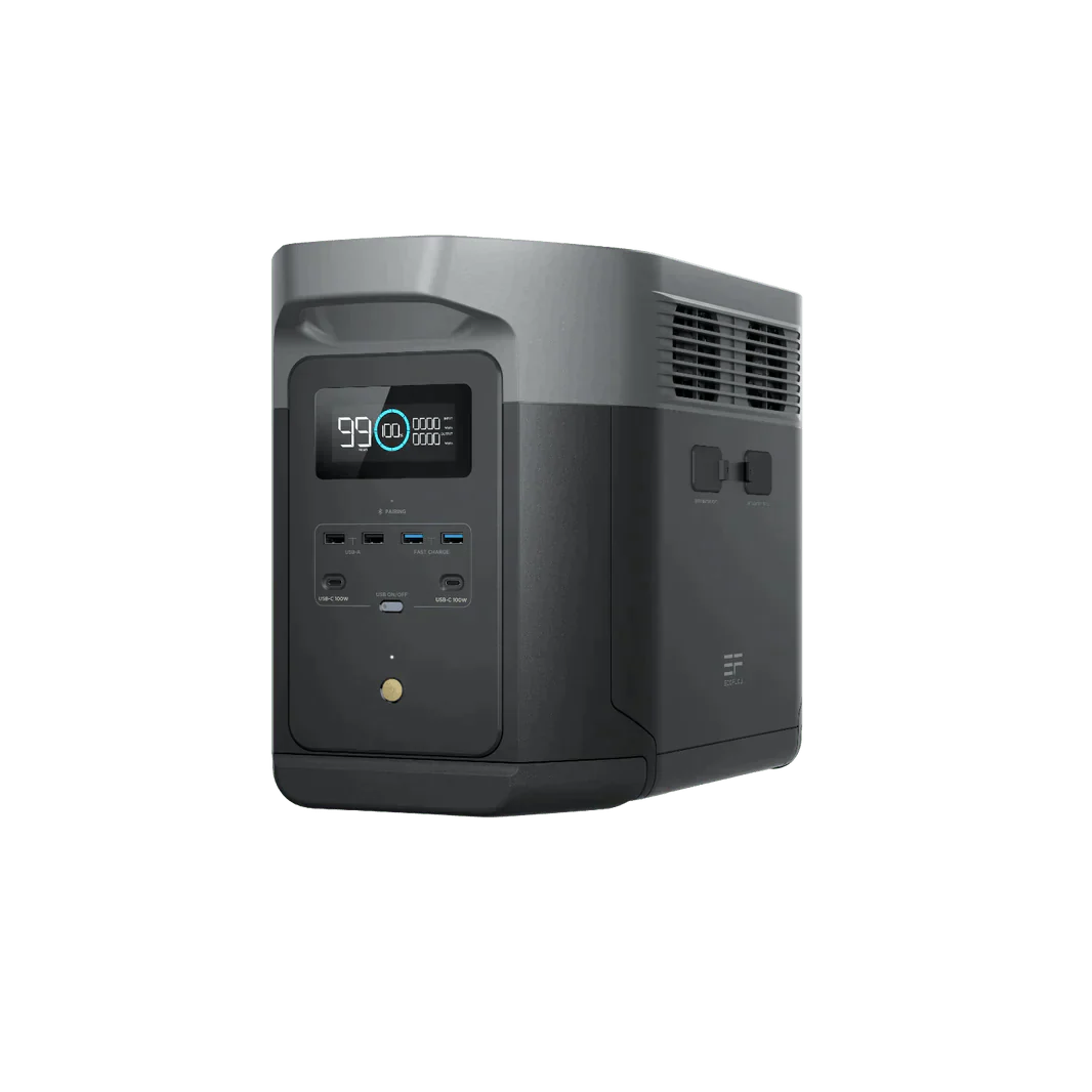 EcoFlow Delta 2 Max 2048Wh 2400W LiFePO4 Solar Generator + 200W Portable Monocrystalline Solar Panels Kit - Image 6