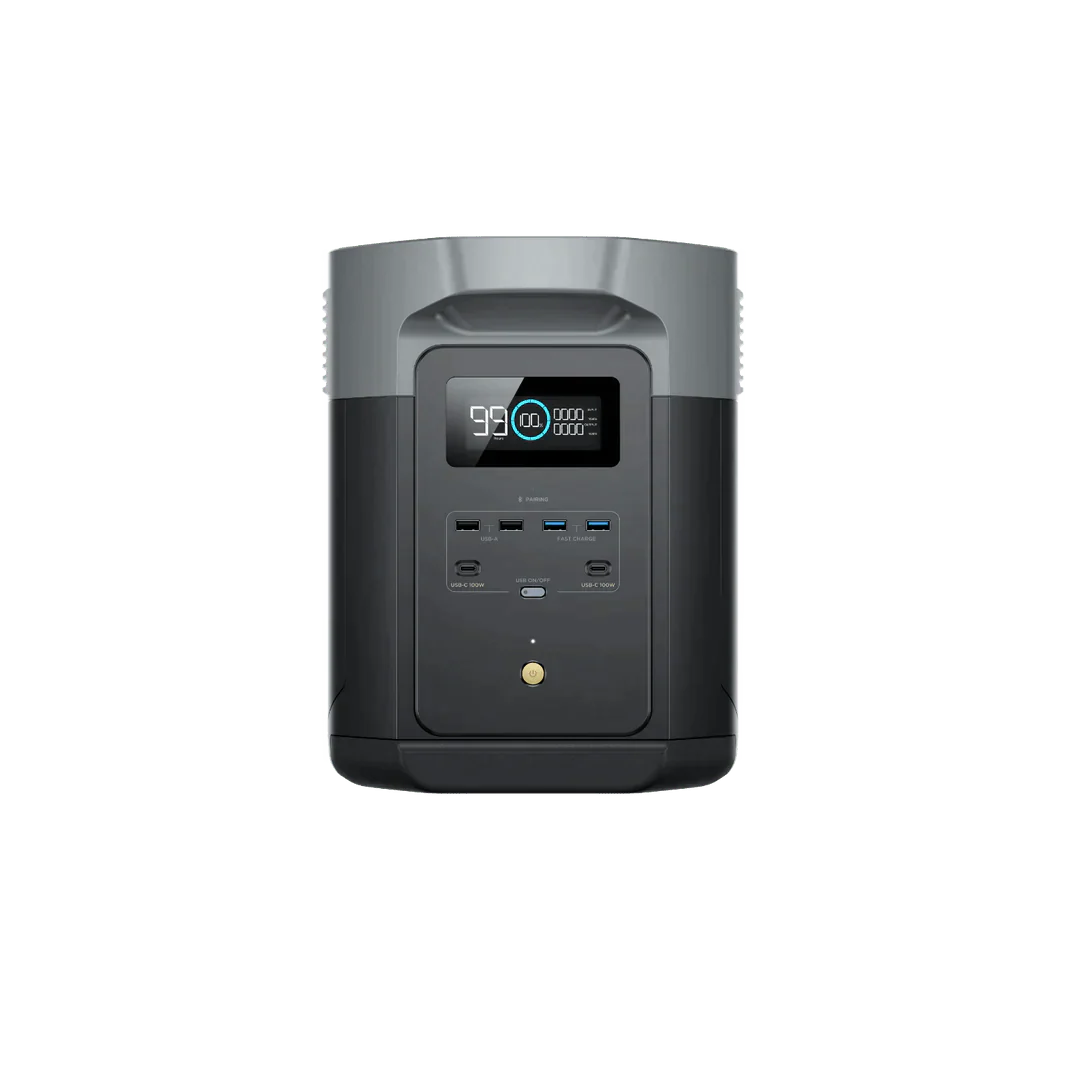 EcoFlow Delta 2 Max With 2 Extra Batteries 6144Wh 2400W LiFePO4 Solar Generator + 200W Portable Monocrystalline Solar Panels Kit - Image 3