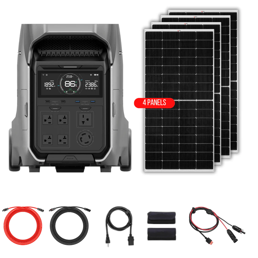 EcoFlow DELTA PRO 3 4096Wh 4000W Solar Generator + Choose Custom Solar Panel Bundle Option - Image 4