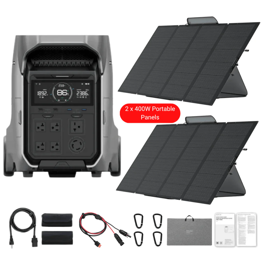 EcoFlow DELTA Pro 3 Solar Generator + 400W Portable Solar Panels - Image 2