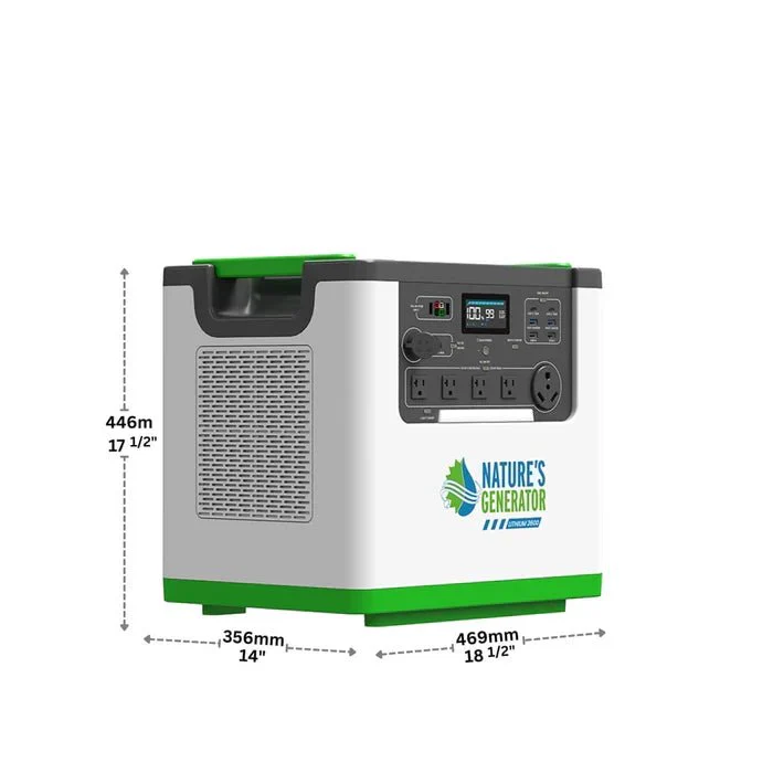 Natures Generator Lithium 3600 Solar Generator + 200W Folding Solar Panel - Image 3