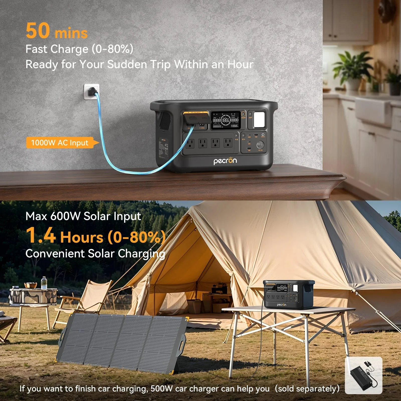 Pecron F1000LFP 1500W 1004Wh Portable Power Station - Image 8