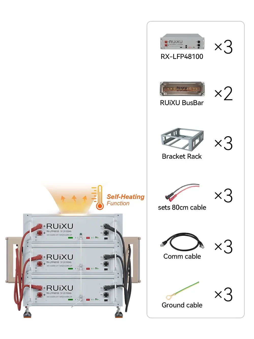 PRO Solar Kit - 48V Self-Heating Battery Bank (10.24kWh-20.48kWh) + 10kW 120V/240V Hybrid Inverter + 410W Solar Panels - Image 12