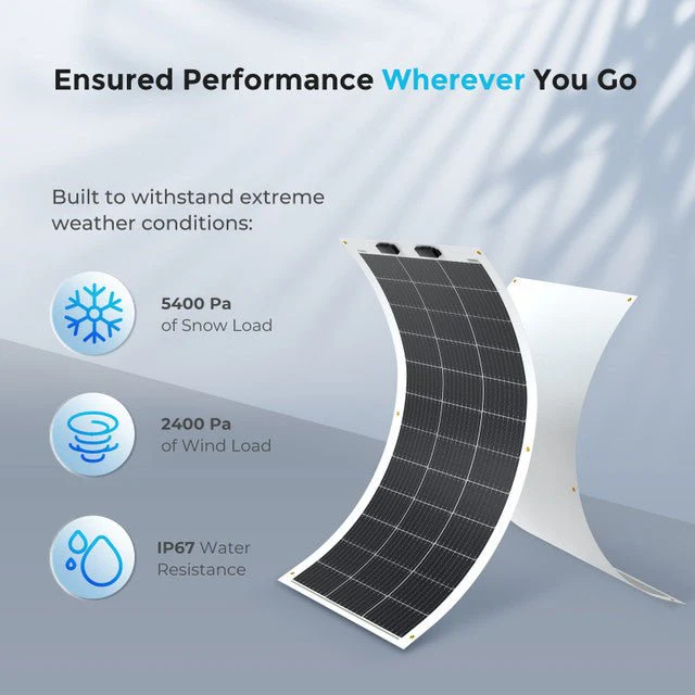 Renogy 100 Watt 12 Volt Flexible Monocrystalline Solar Panel - Image 4