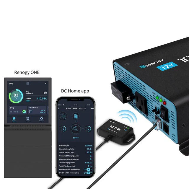 Renogy 1000W 12V Pure Sine Wave Inverter with Power Saving Mode - Image 3