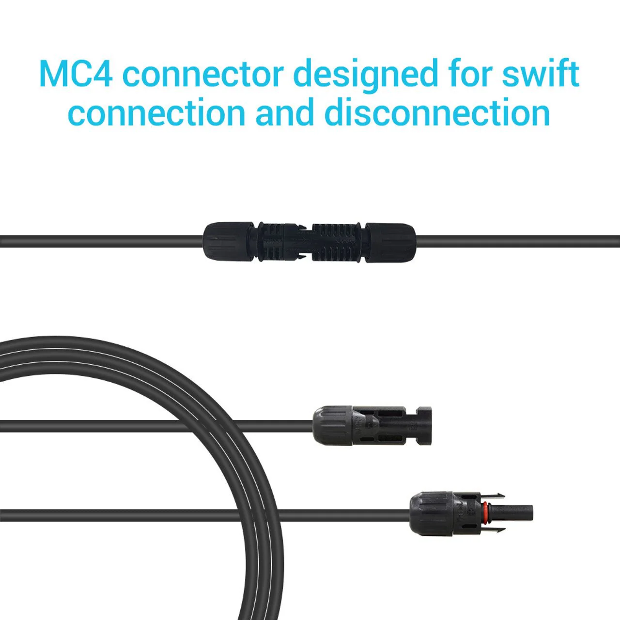 Renogy 12AWG Solar Panel Extension Cable with Male to Female Solar Connectors (Single) - Image 2