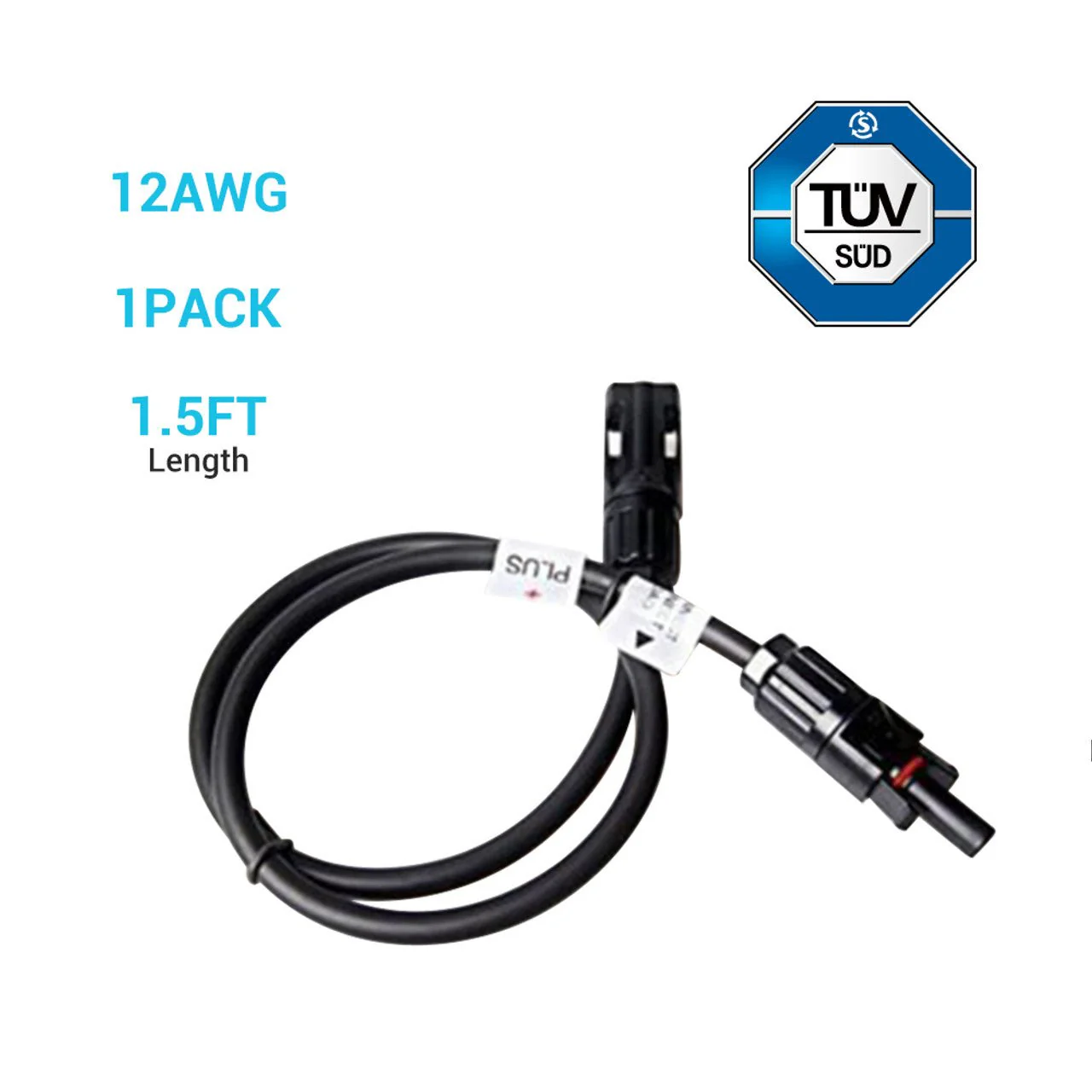 Renogy 12AWG Solar Panel Extension Cable with Male to Female Solar Connectors (Single) - Image 9