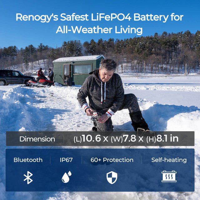 Renogy 12V 100Ah Pro Smart Self-Heating Lithium Iron Phosphate Battery With Bluetooth - Image 8