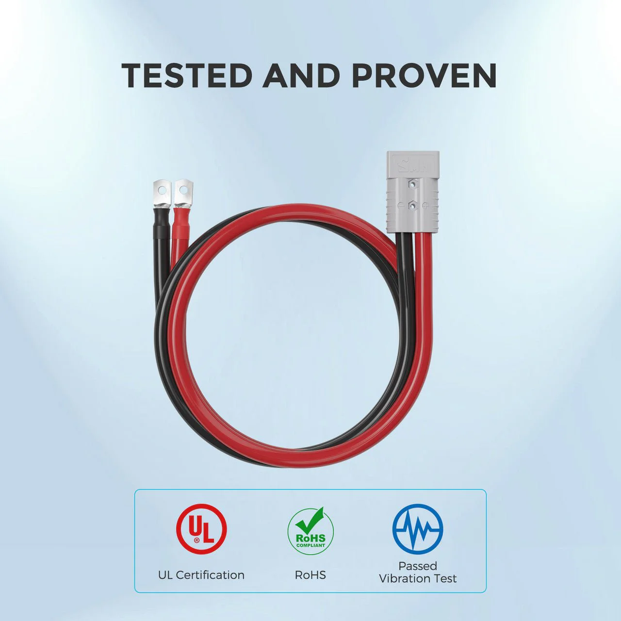 Renogy 1FT 4/0AWG Anderson Adapter Cable(Anderson SB350 - 3/8 in Lugs) - Image 5
