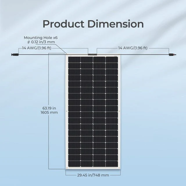Renogy 200 Watt 12 Volt Flexible Monocrystalline Solar Panel - Image 9