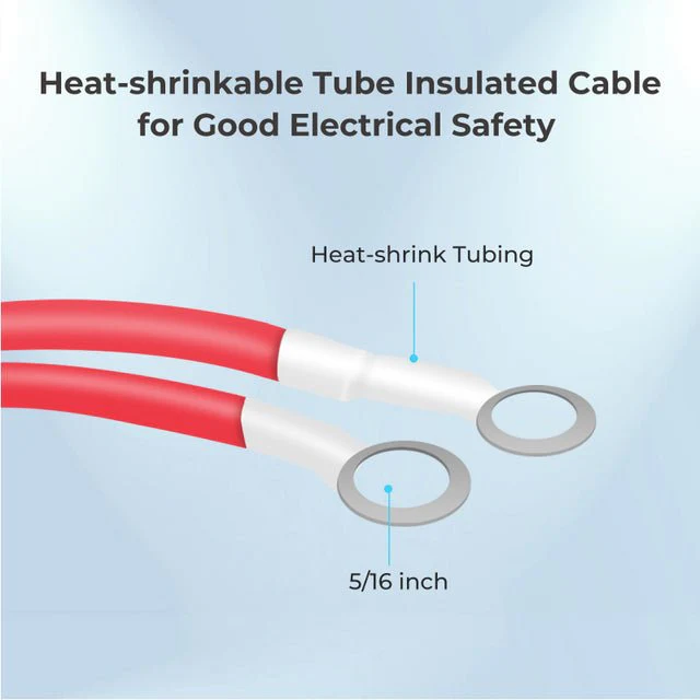 Renogy 3/0AWG 5ft ANL Fuse Cable with Double Ring Terminals for 5/16 in Lugs - Image 2