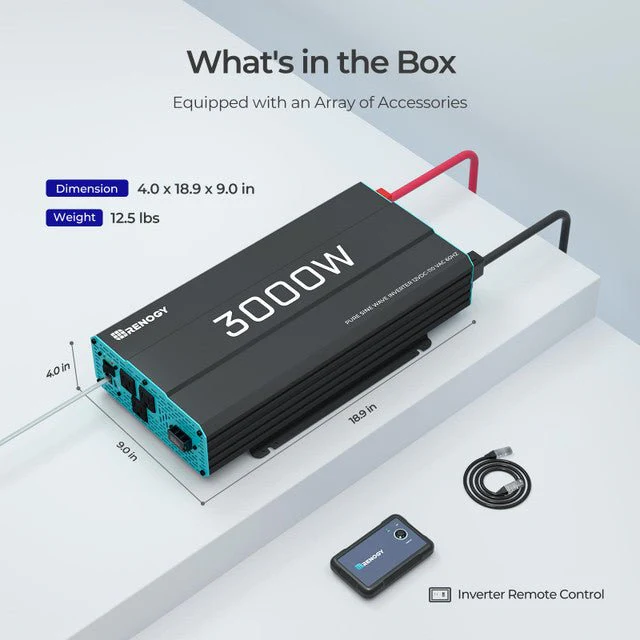 Renogy 3000W 12V Pure Sine Wave Inverter - Image 7