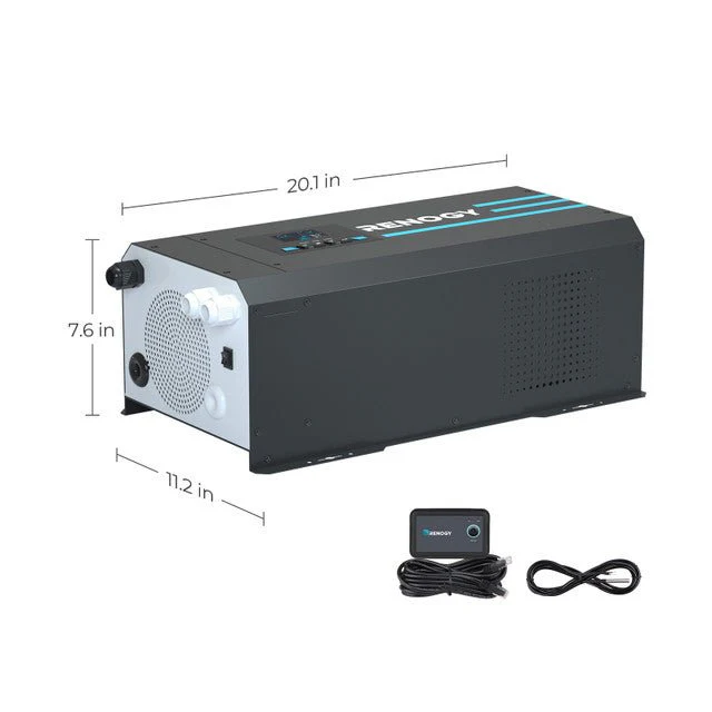 Renogy 3000W 12V Pure Sine Wave Inverter Charger w/ LCD Display - Image 10