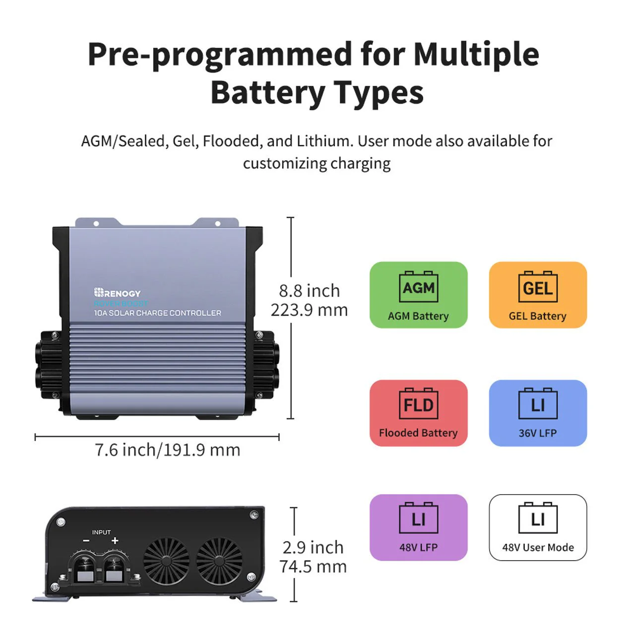 Renogy 36V/48V 10A Rover Boost MPPT Solar Charge Controller - Image 5