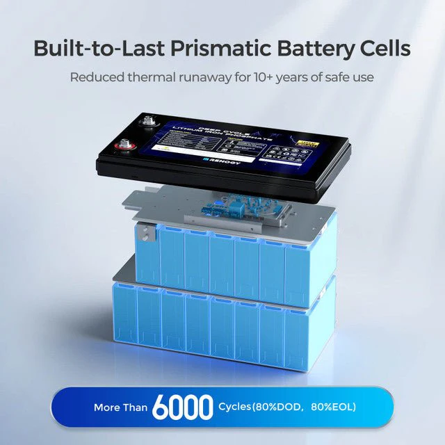 Renogy 48V 50Ah Smart Self-Heating Lithium Iron Phosphate Battery - Image 9