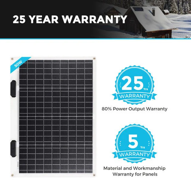 Renogy 50 Watt 12 Volt Flexible Monocrystalline Solar Panel - Image 8