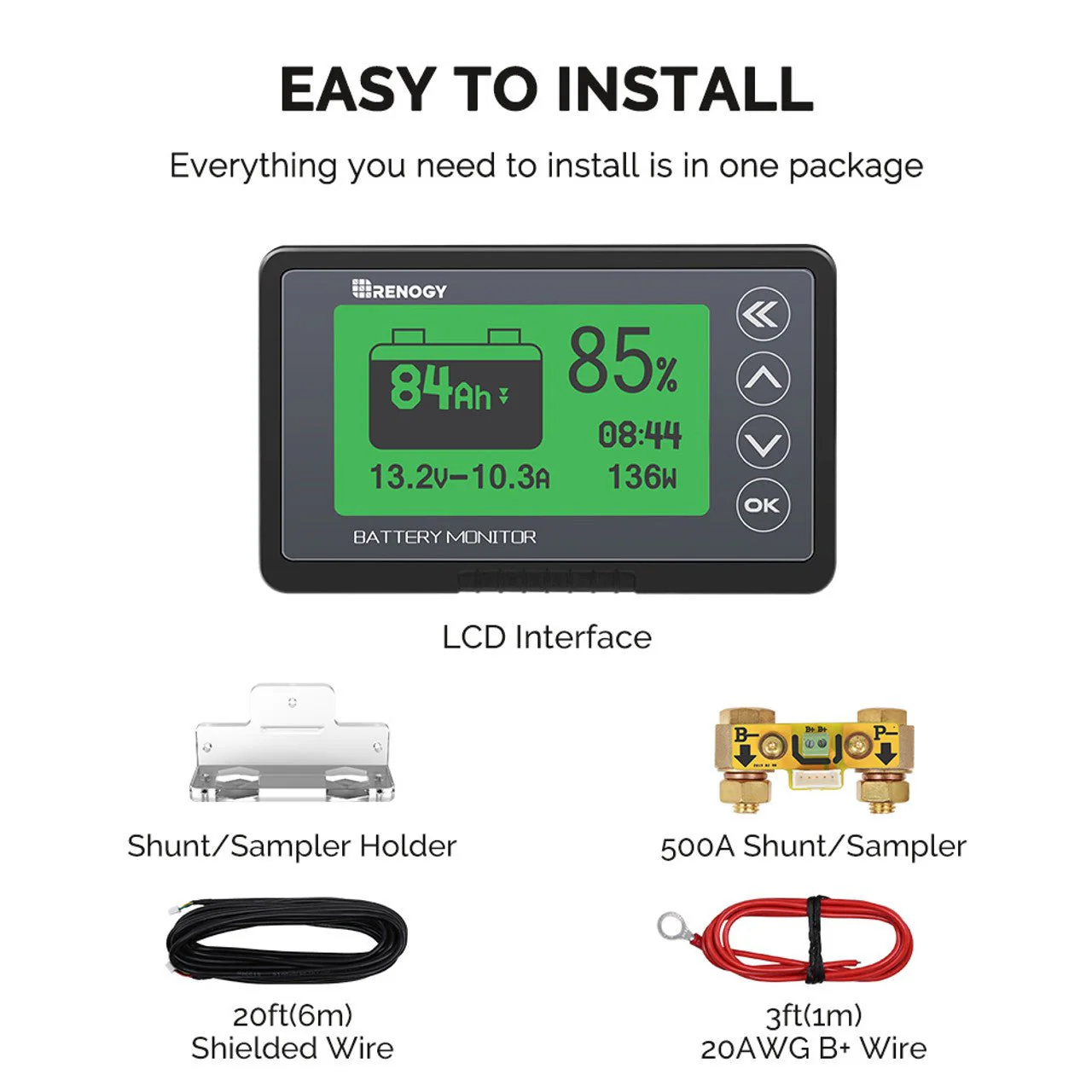 Renogy 500A Battery Monitor With Shunt - Image 3