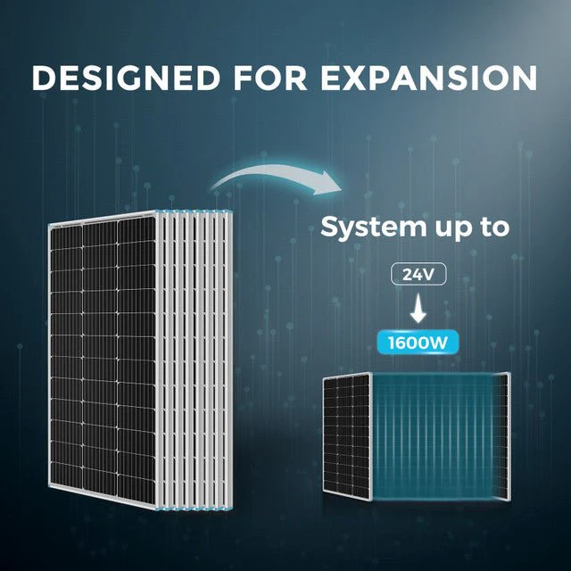 Renogy 800W 12V/24V Monocrystalline Solar Premium Kit w/Rover 60A Charger Controller - Image 9