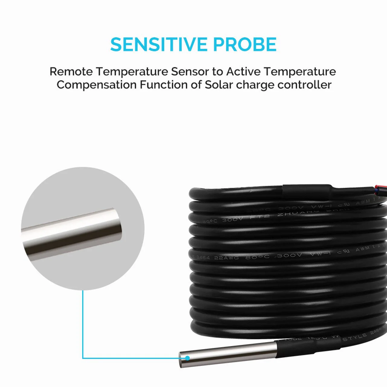Renogy Battery Temperature Sensor for Renogy Solar Charge Controllers - Image 4