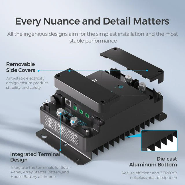 Renogy DCC50S 12V 50A DC-DC On-Board Battery Charger With MPPT + Renogy ONE Core - Image 6