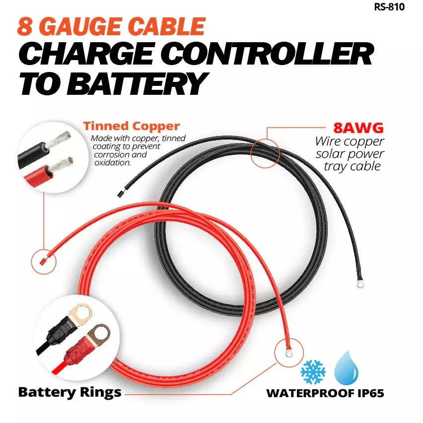 Rich Solar 10 AWG 10 Feet Cable Connect Charge Controller To Battery - Image 3