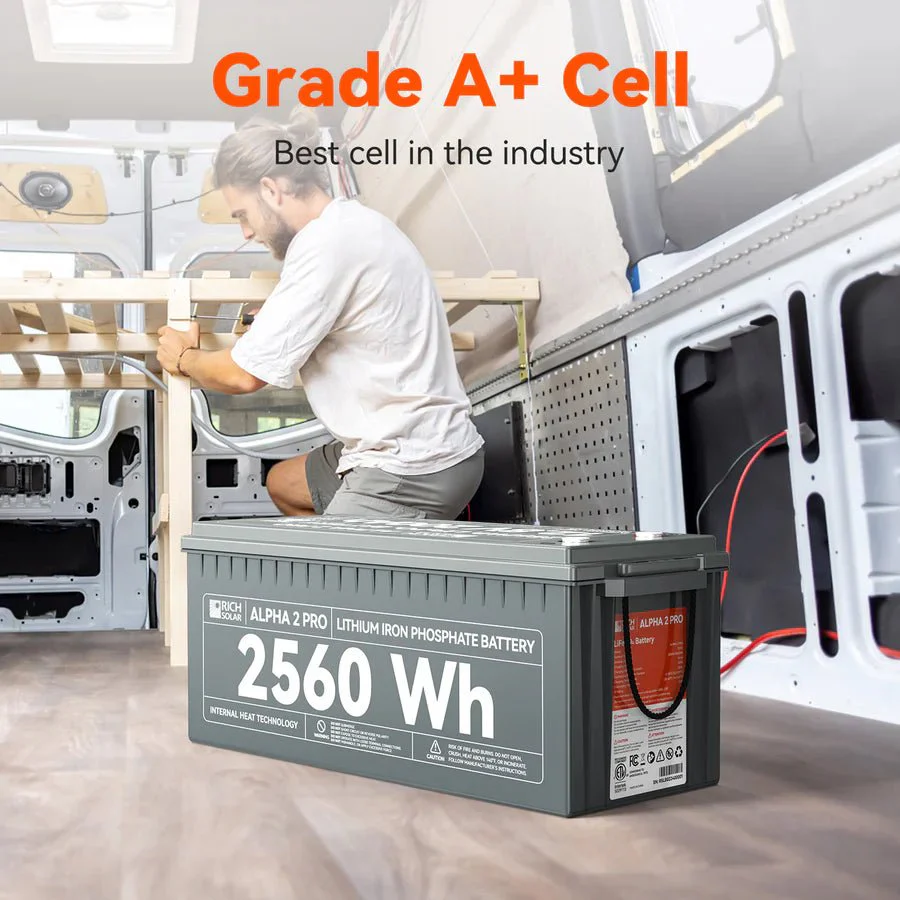 Rich Solar ALPHA 2 PRO 12V 200Ah LiFePO4 Lithium Iron Phosphate Battery - Image 7