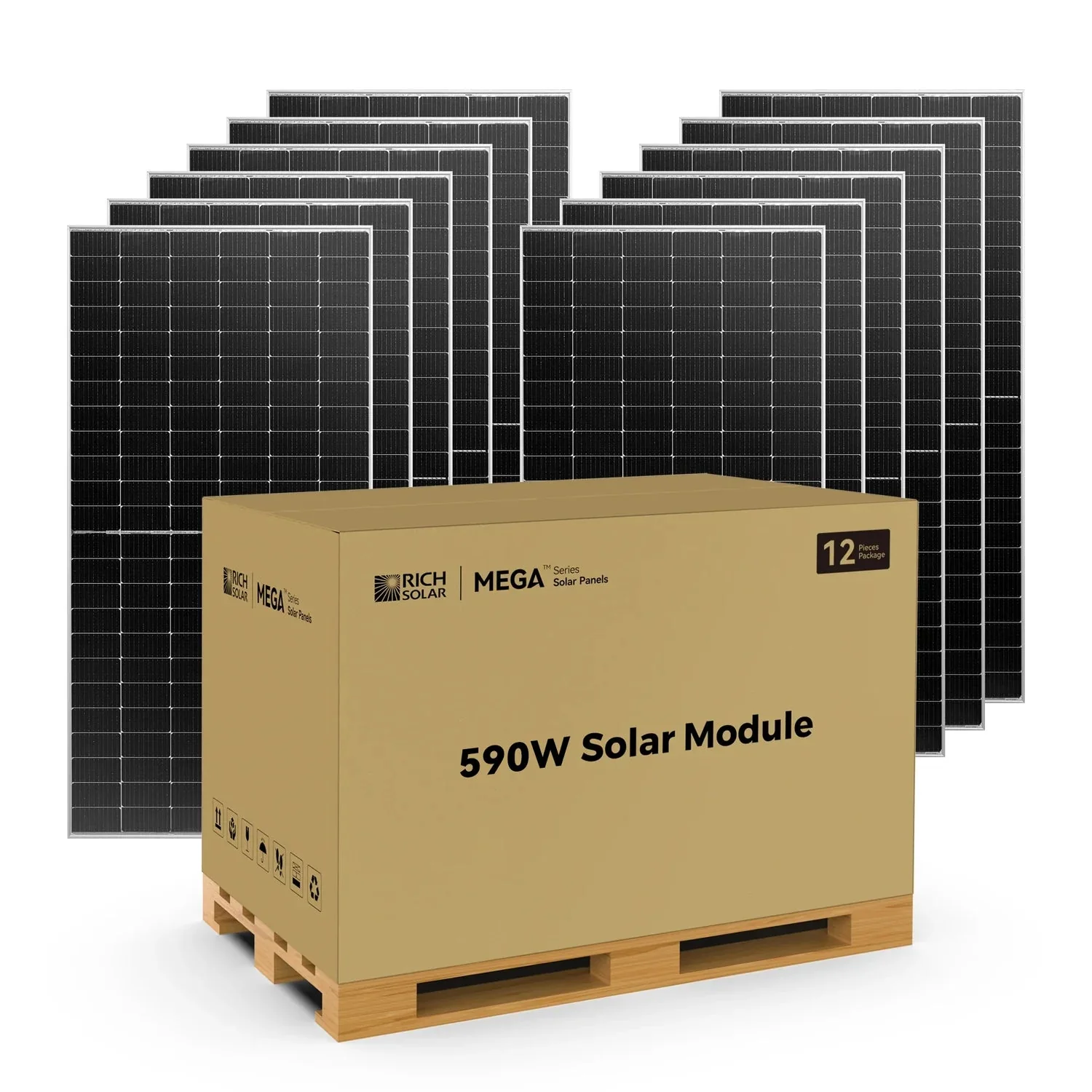 Rich Solar MEGA 590 Watt Bifacial Solar Panels - Image 3