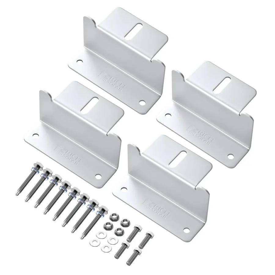 Rich Solar Mounting Hardware Z Brackets With Screws - Set of 4 - Image 13