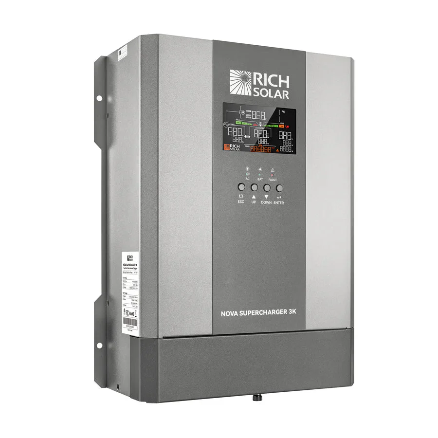 Rich Solar NOVA SUPERCHARGER 3K 3000W 12V Pure Sine Wave Inverter Charger - Image 3