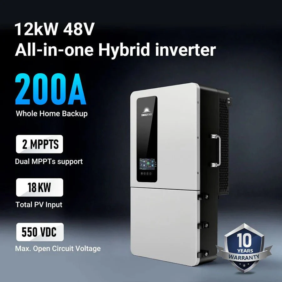 SunGoldPower 12KW 48V All-In-One Hybrid Inverter - Image 2