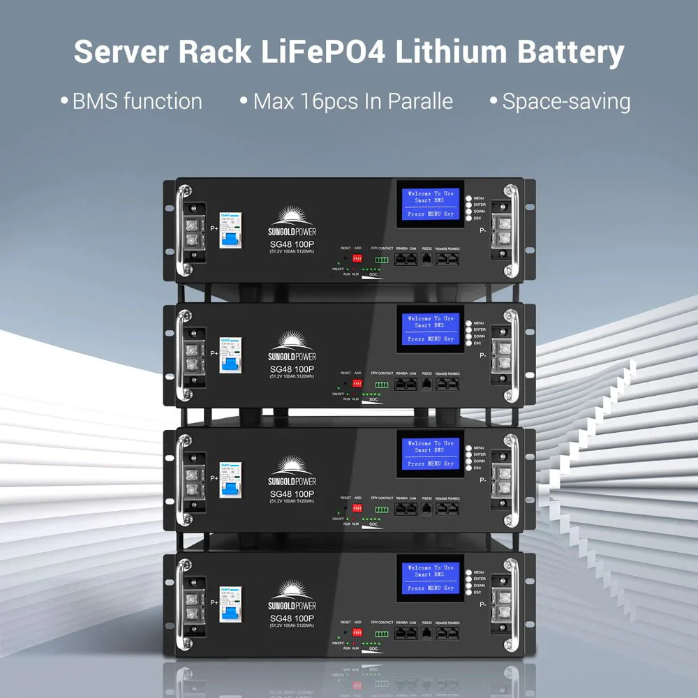 SunGoldPower 48V 100Ah Server Rack LiFePO4 Lithium Battery - Image 4