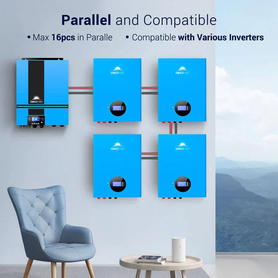 SunGoldPower 5.12kWh Powerwall LiFePO4 Lithium Battery - Image 5
