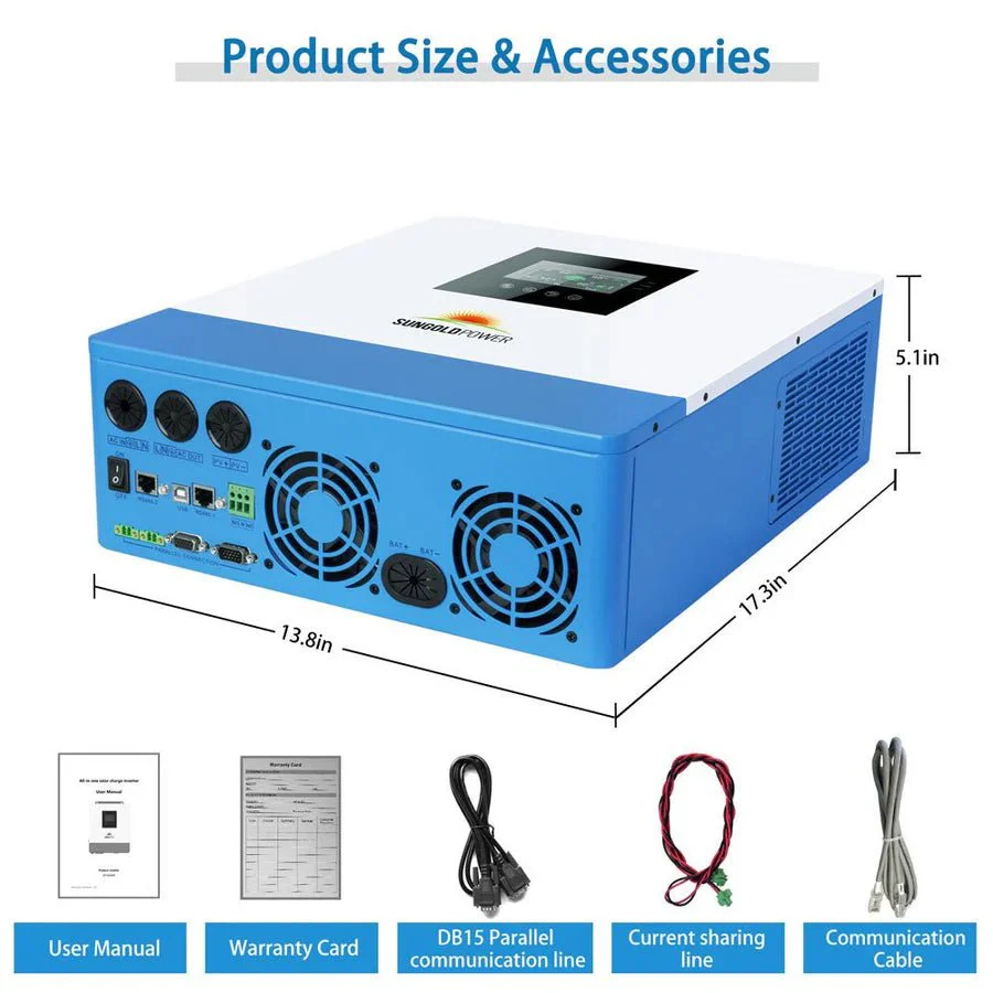 SunGoldPower 5000W 48V Solar Charger Inverter - Image 10