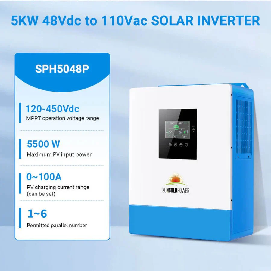 SunGoldPower 5000W 48V Solar Charger Inverter - Image 3