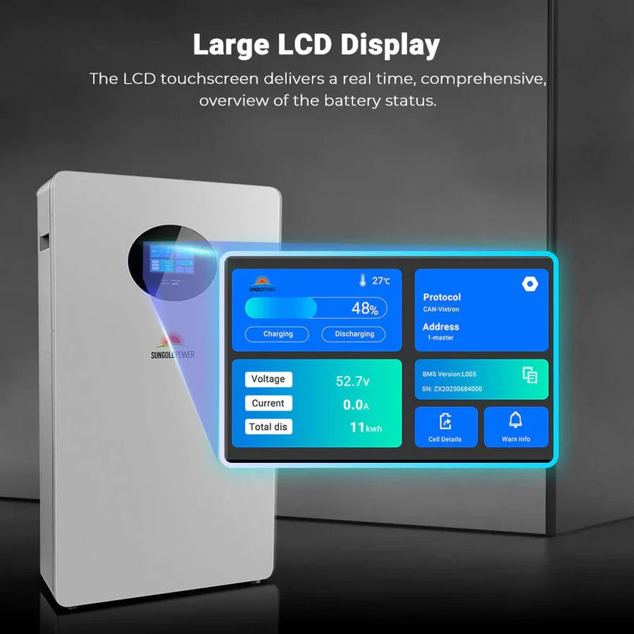 SunGoldPower Powerwall X 51.2V 200AH LiFePO4 Lithium Battery - Image 3