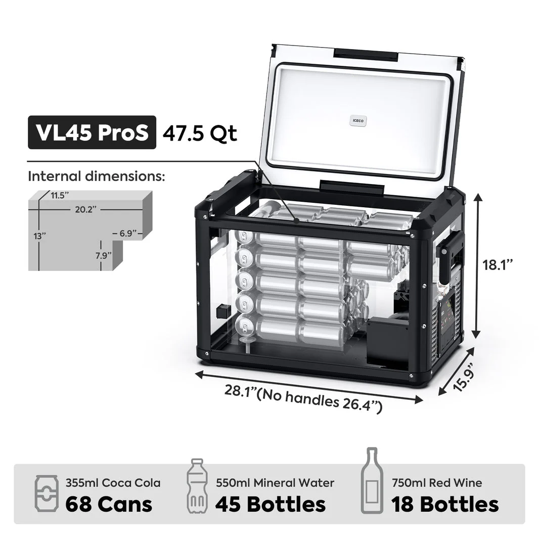 ICECO VL45ProS 47.5QT 45L Single Zone Portable Fridge Freezer - Image 4